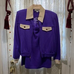 ST JOHN(VINTAGE)-2PC BEAUTIFUL COLOR SANTANA KNIT